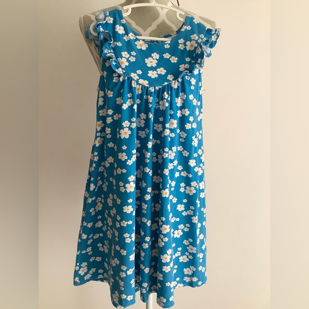 Blue Floral Kids Dress